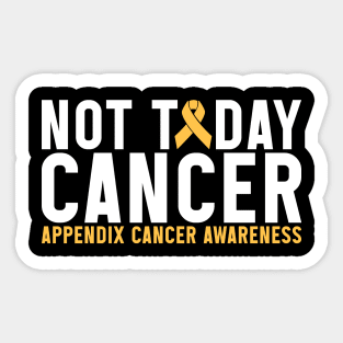 Appendix Cancer Awareness Not Today Cancer Sticker